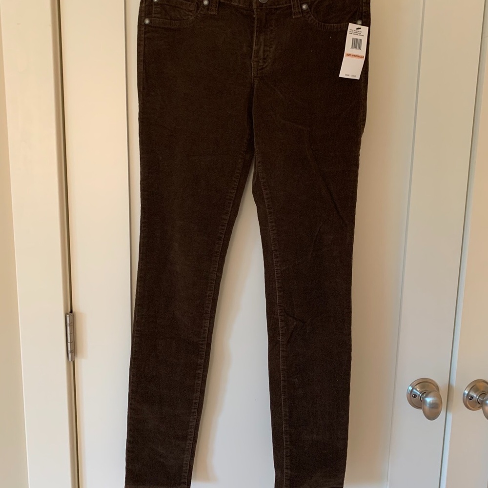 JESSICA SIMPSON CORDUROY BROWN PANTS  SIZE 28